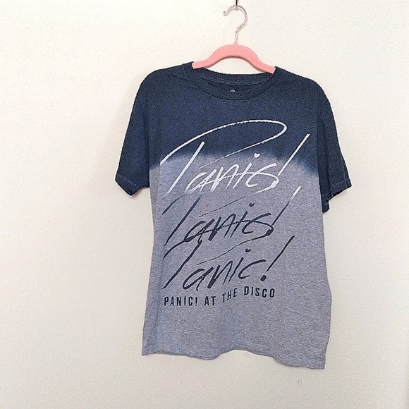 Panic! At the Disco Dip Dyed Crew Neck Short Sleeve Band Tee Shirt Size Large - Picture 2 of 8